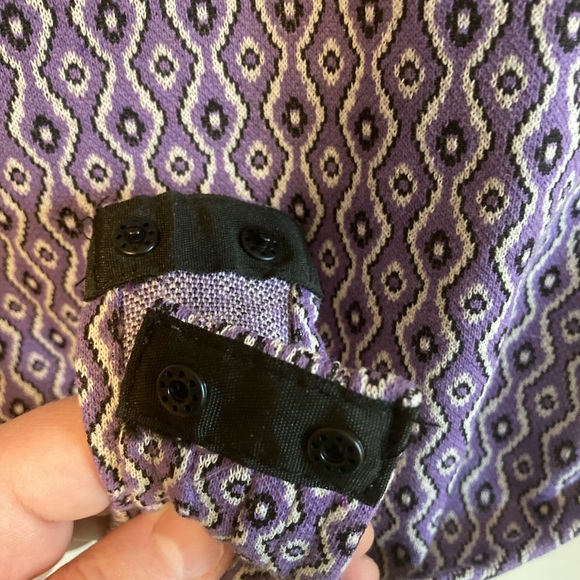 Zara Purple Printed Body Suit Snap Closure Women’s XS Extra Small *NWOT* - Picture 2 of 4